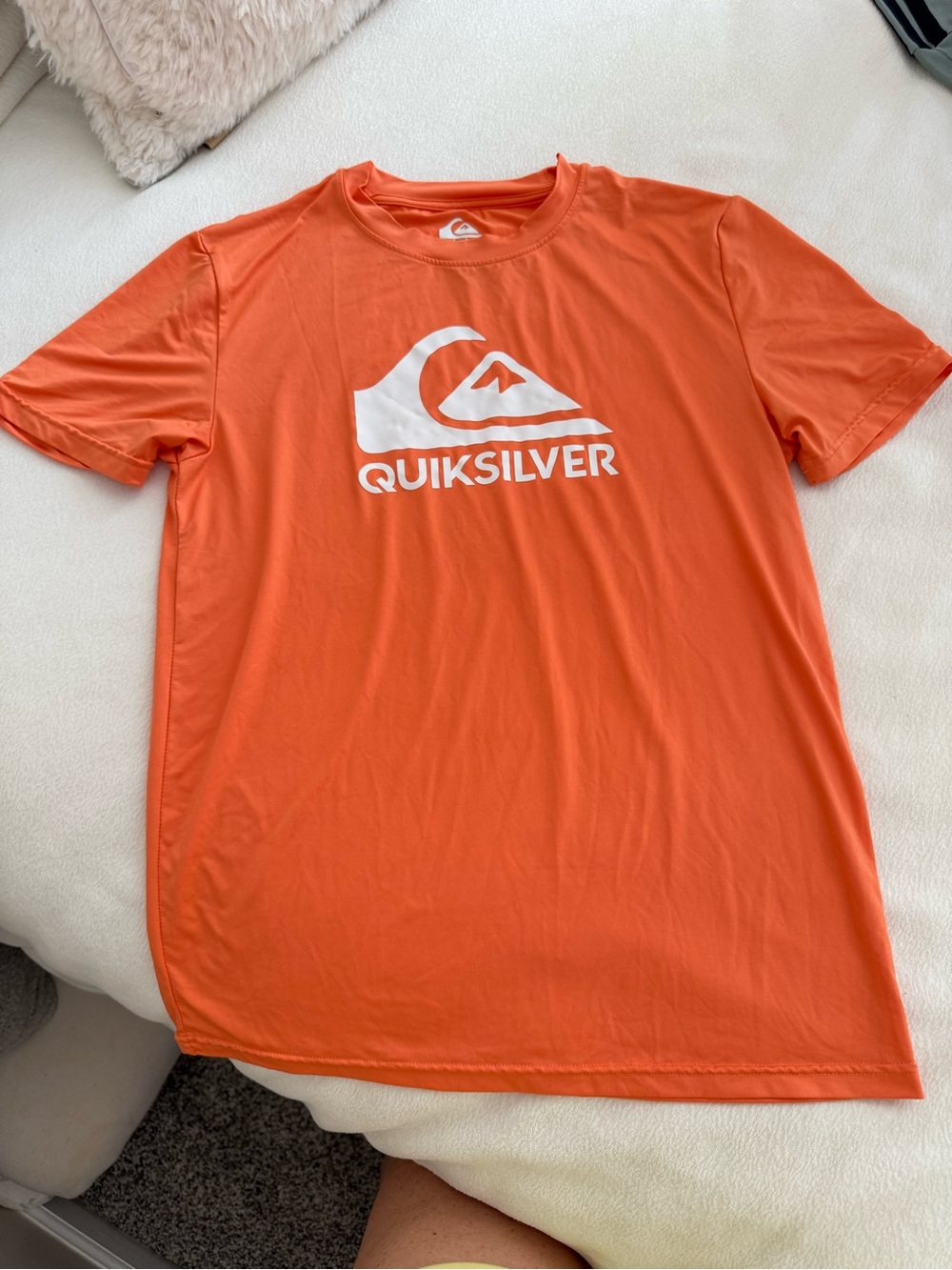 QUICKSILVER Bright Orange Logo Tee Top